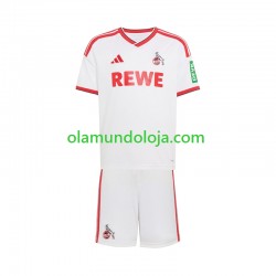 Camisola FC Köln Criança Equipamento Primeiro 2026-2027 Manga Curta